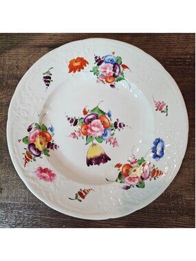 Early 1800s 19th Century Coalport Shropshire Staffordshire Flower Plate 8.5"